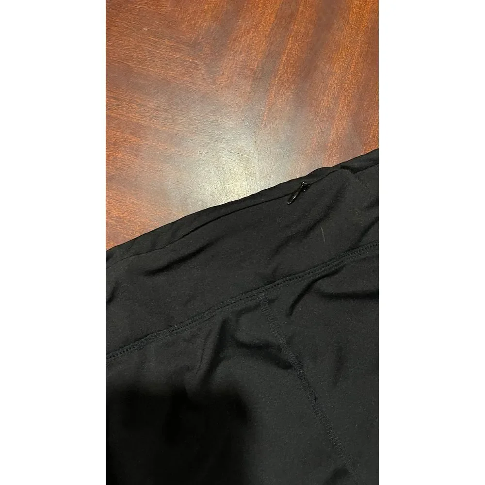GapFit Kids Black Cropped Leggings‎ G-Dry Athletic Pants Zipper Pocket XL